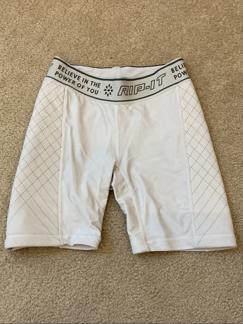 RIP-IT Women’s White Sliding Compression Shorts for Softball - Size XS